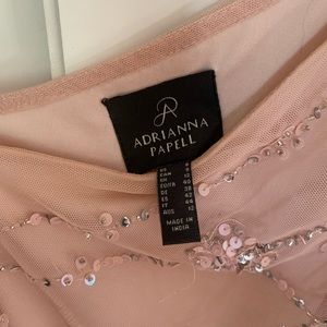 Floor length blush sequin dress